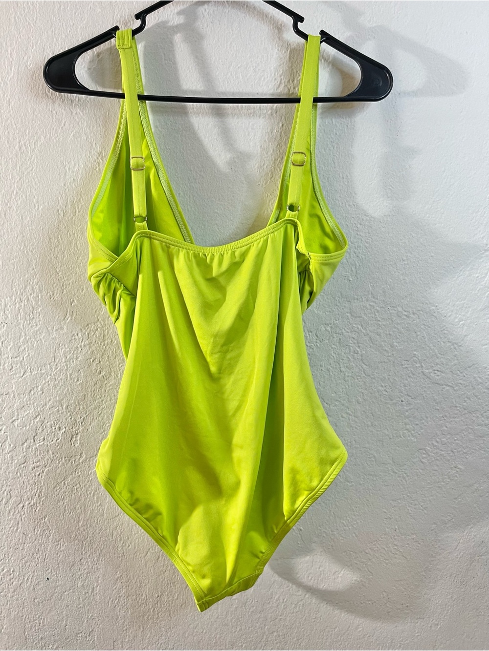 Michael Michael Kors Neon Lime One-Piece Swimsuit Front Ring Detail Women 12 - Picture 2 of 7